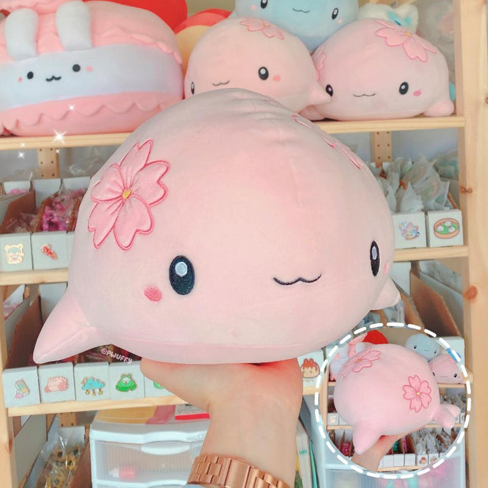 Pink Mochi Whale Plush