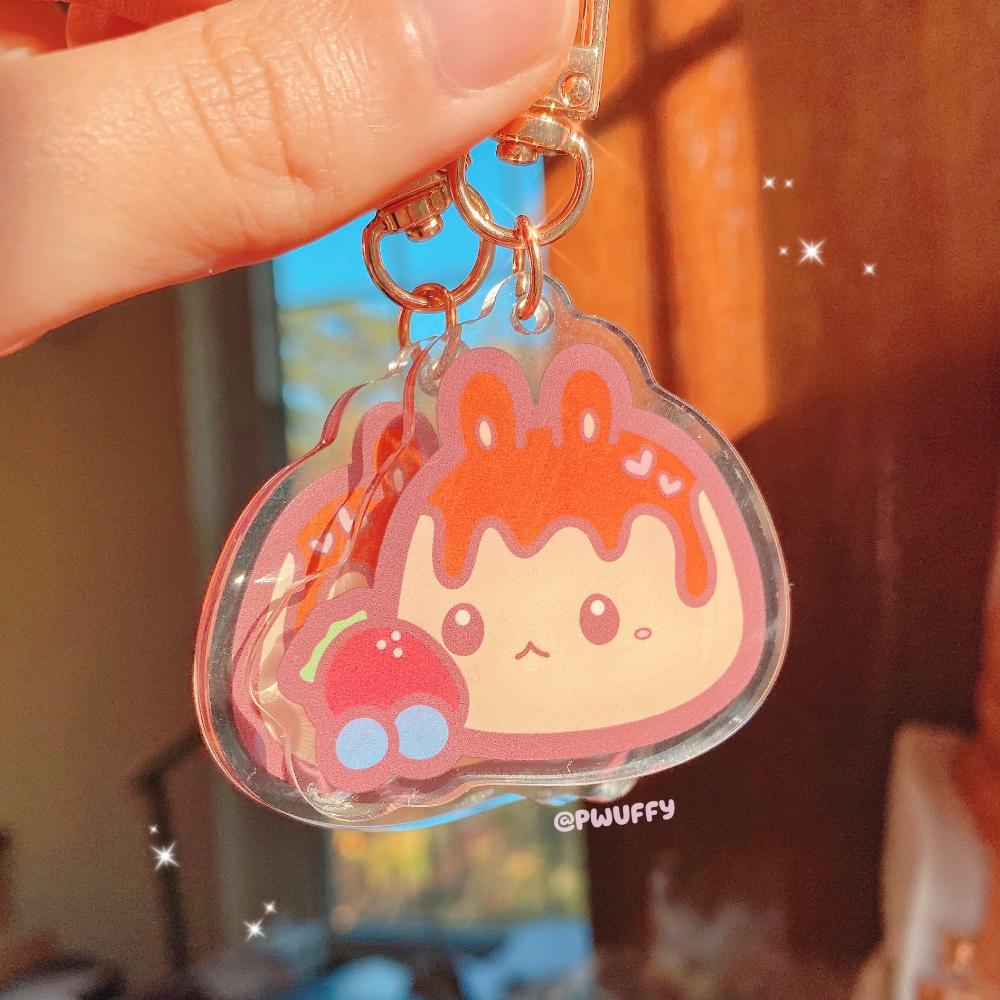 Pudding Bunny Acrylic Keychain