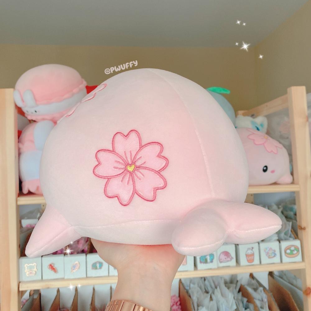 Pink Mochi Whale Plush